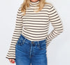 The Carly Cream/Black Striped Top