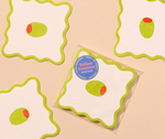 Crudite Vellum Coasters - Olive (Set of 4)