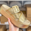 The Micah Sandal, Gold.