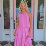 The Aubrey Striped Pink Top