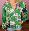 Francie Floral Top, Green.