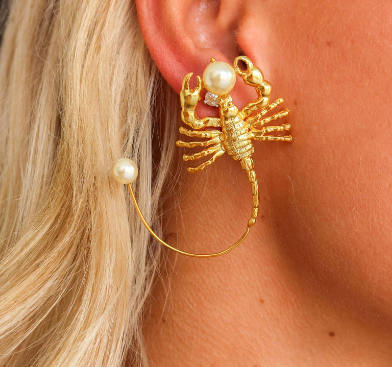 Lobster Pearl Earrings