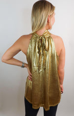 Make The Whole Place Shimmer Top, Gold.