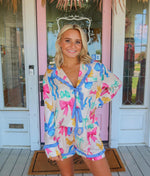 The Paige Bow PJ Top.