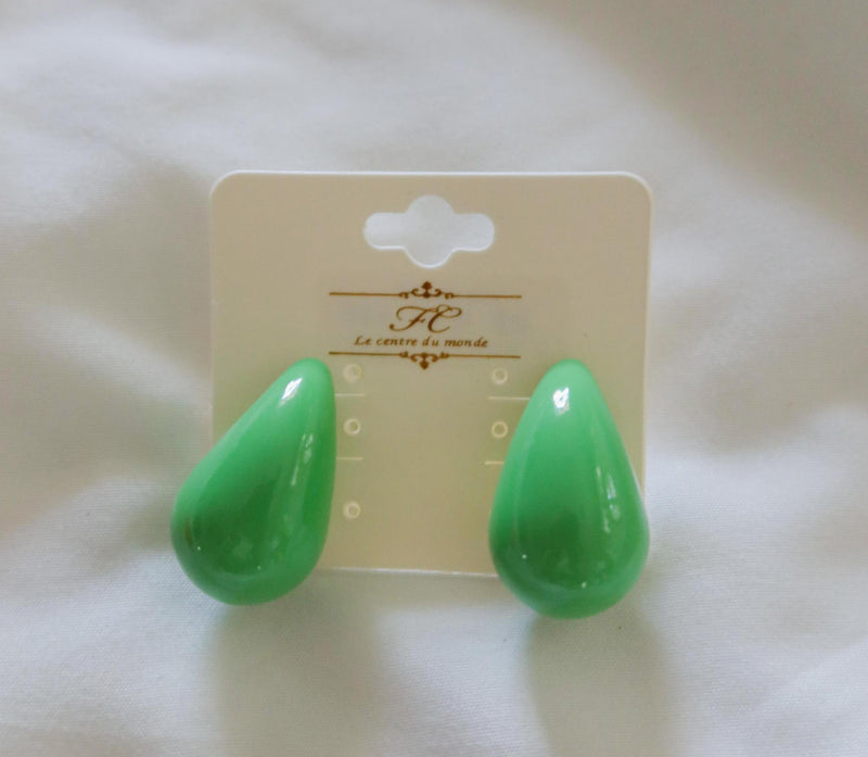 Color Coated Teardrop Earrings