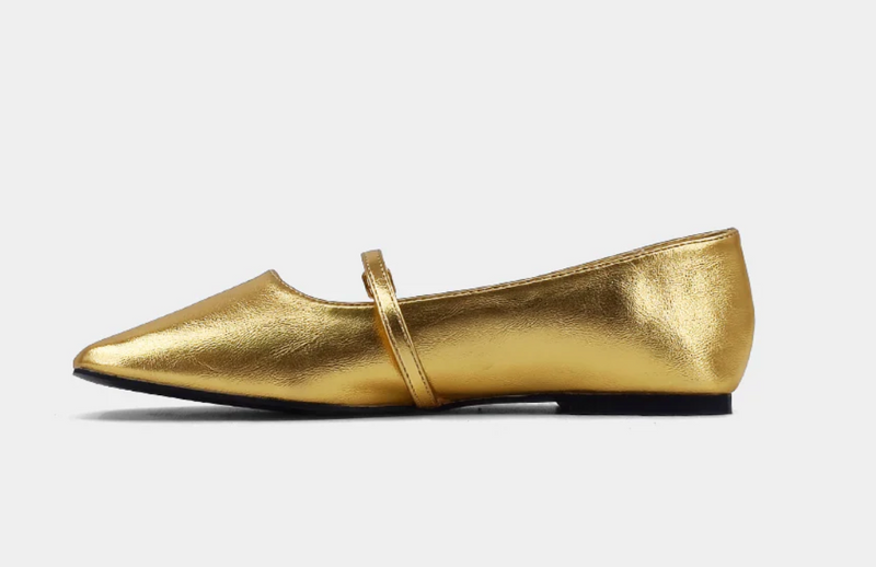 Adele Gold Ballet Flat