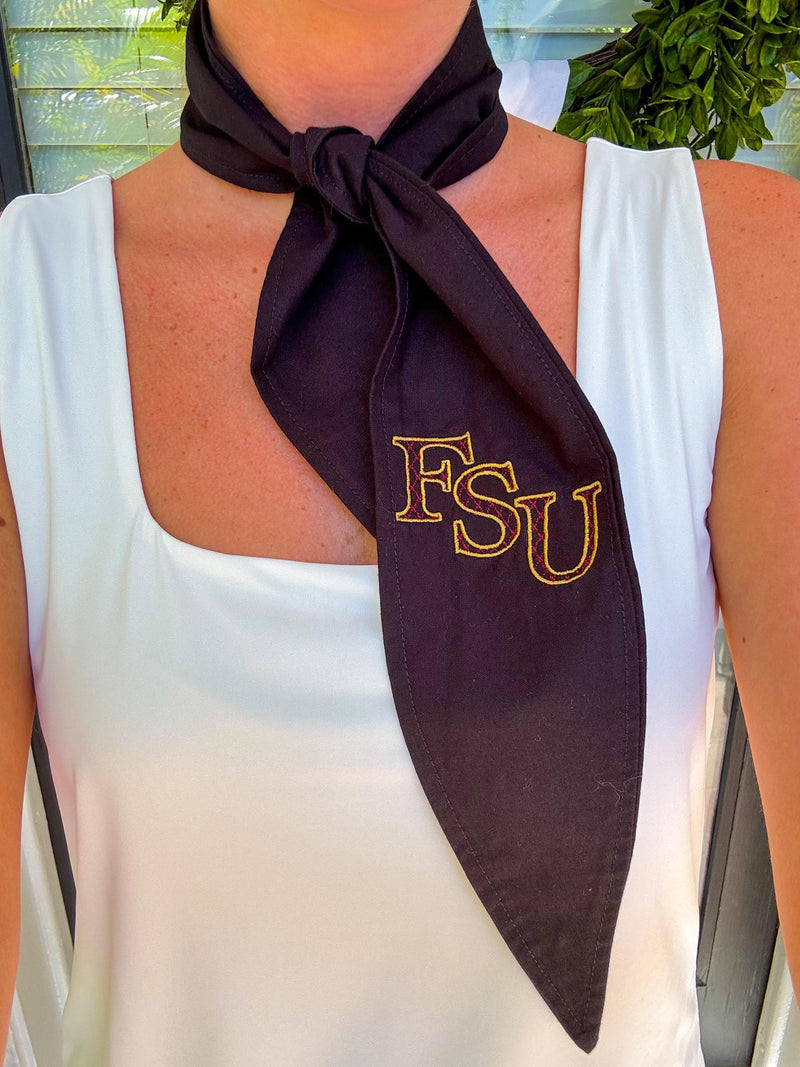 Tally Gold Outline/ Inner Garnet Ascot Scarf
