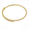 Rhinestone Thin Coiled Wire Bracelet