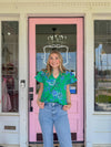 Gracie Green Floral Top