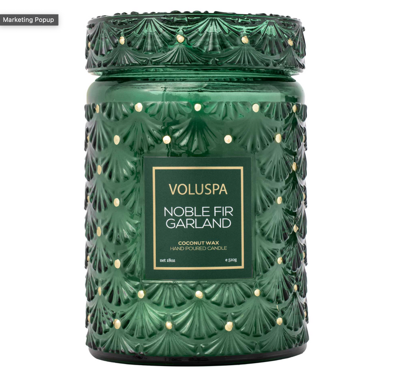 NOBLE FIR GARLAND LARGE JAR CANDLE