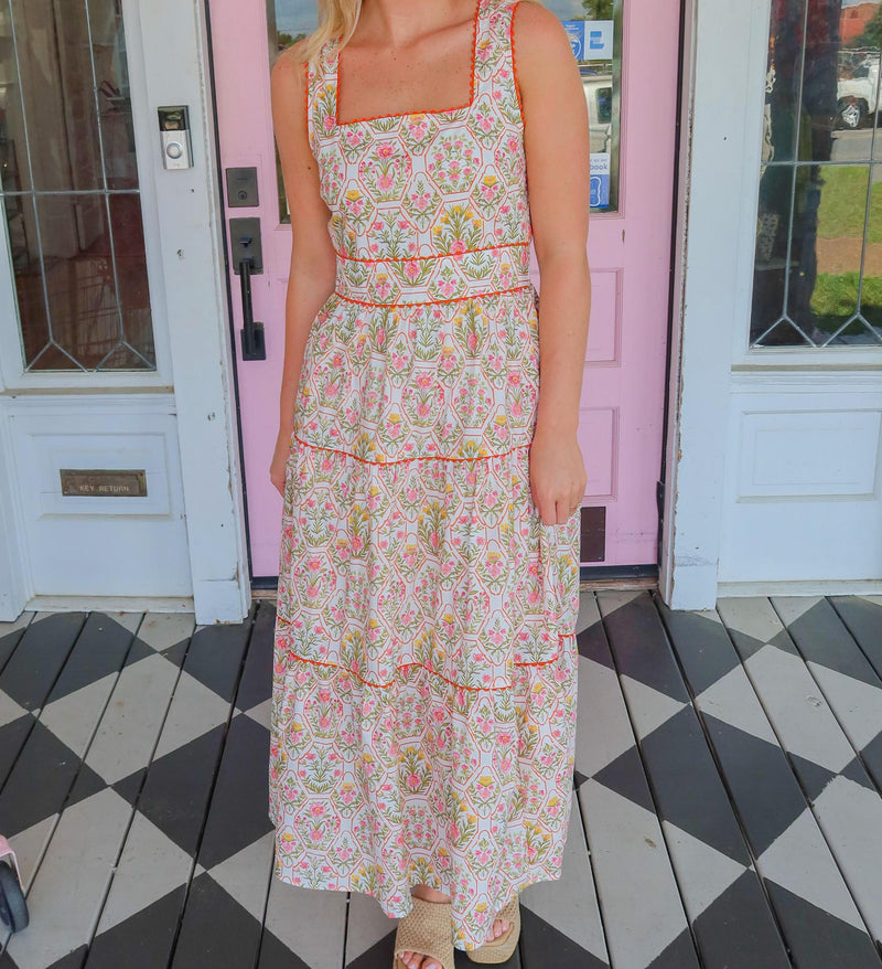 Floral Honeycomb Dress