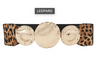 Leopard Hammered Triple Disk Elastic Belt