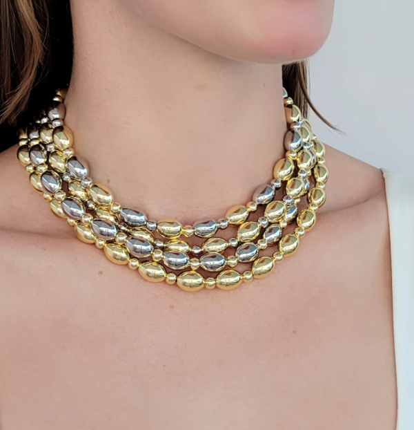 Danielle Two Tone Beaded Necklace