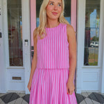 The Aubrey Striped Pink Top