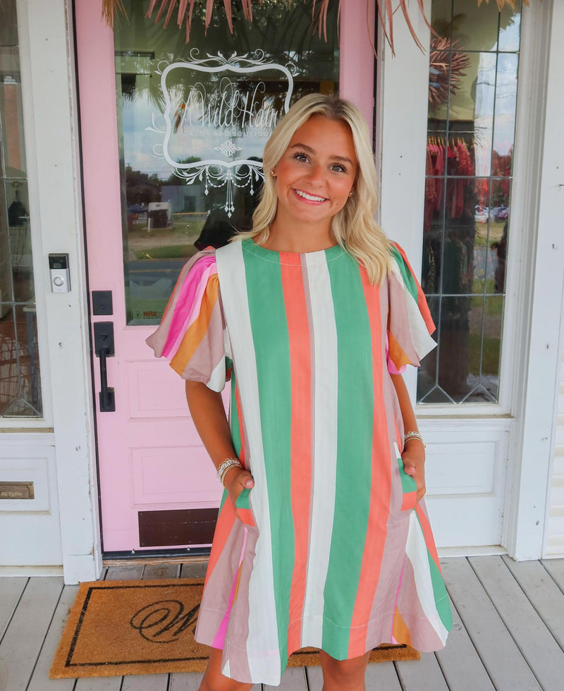 The Leah Striped Dress, Multi.