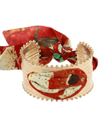 Fabric & Texture Metal Dotted Cuff Bracelet