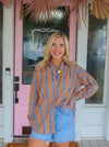 The Molly Mocha Button Up Top