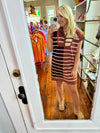 The Brook Chestnut Striped Dress.