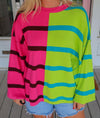 Stripe Lover Sweater, Pink Multi.