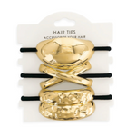 Gold/Black Statement Hair Tie Cuff Set