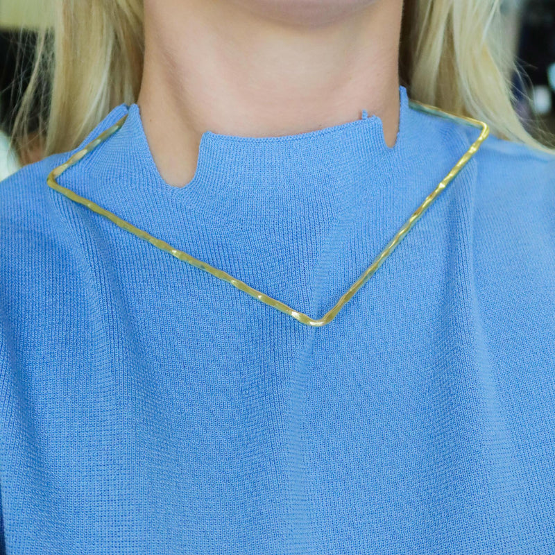 Square Brass Art Necklace