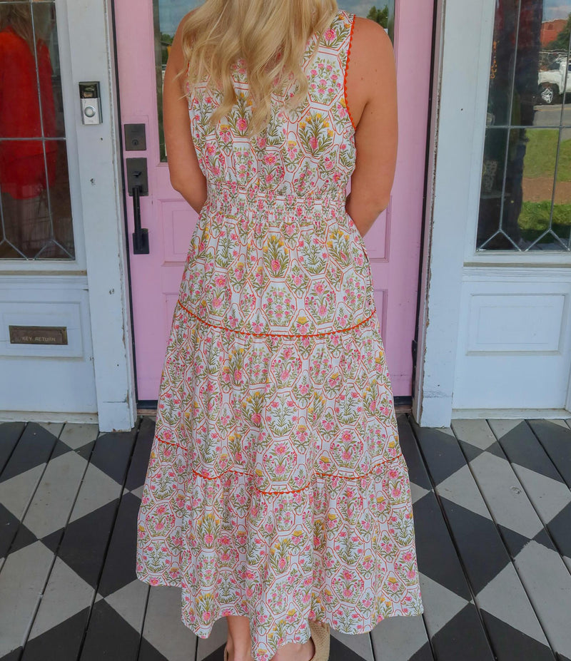 Floral Honeycomb Dress