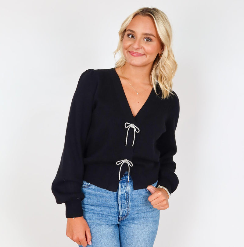 The Macy Diamond Bow Cardi