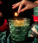 NOBLE FIR GARLAND 3 WICK HEARTH CANDLE