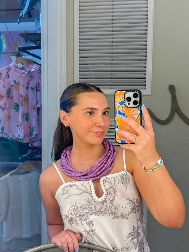 The Lilac Slub 8-Strand Necklace
