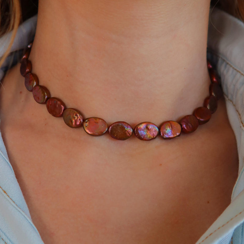 Betty Brown Beaded Necklace