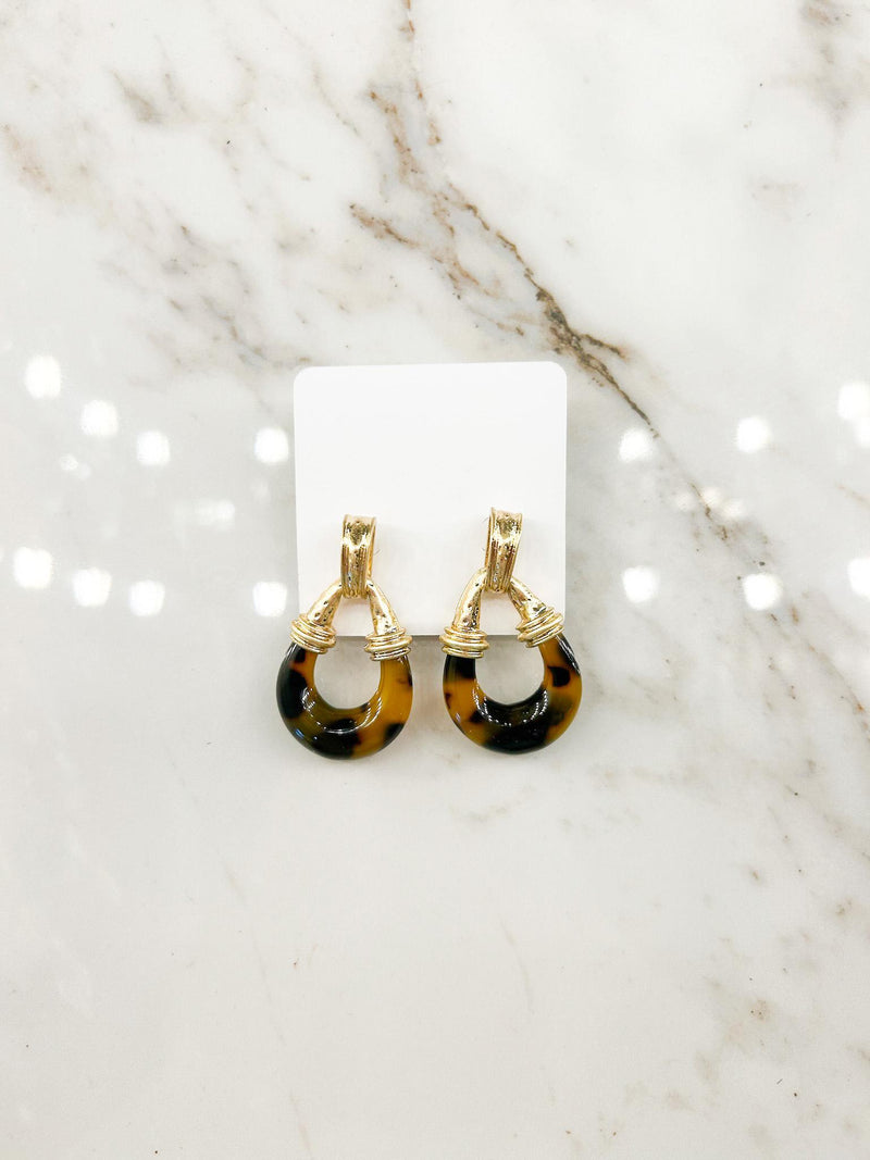Tortoise Graduated Teardrop Earrings