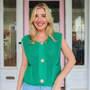 Gretchen Green Sleeveless Sweater Top