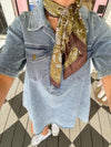 Olive Paisley Border Scarf