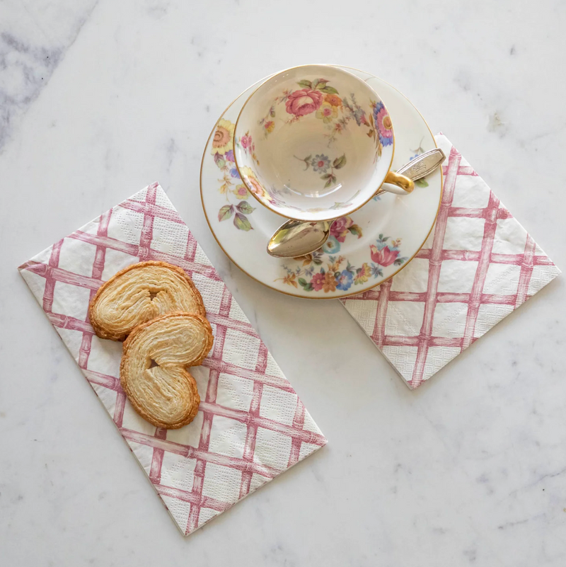 Pink Lattice Guest Napkin