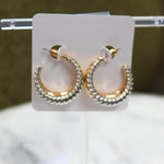 Silver/Gold Layered & Textured Hoop Earrings