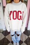 PILATES & YOGA Print Reversible Mockneck Sweatshirt