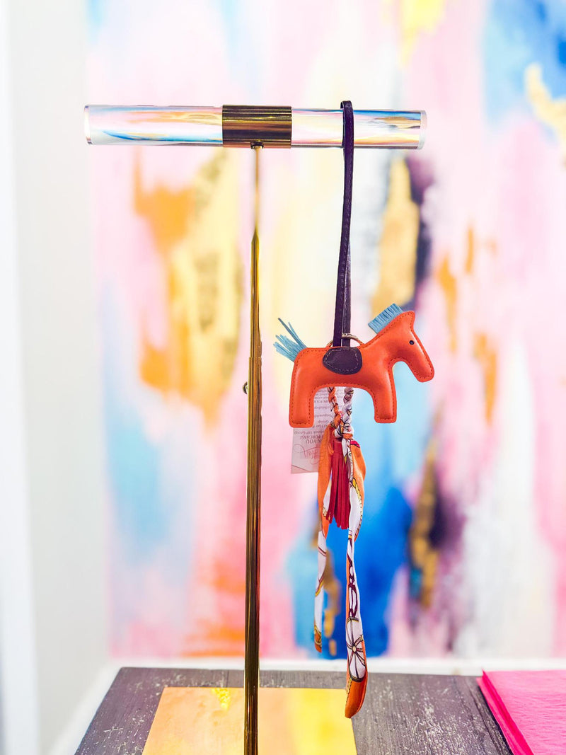 Horse & Scarf Bag Charm & Key Chain