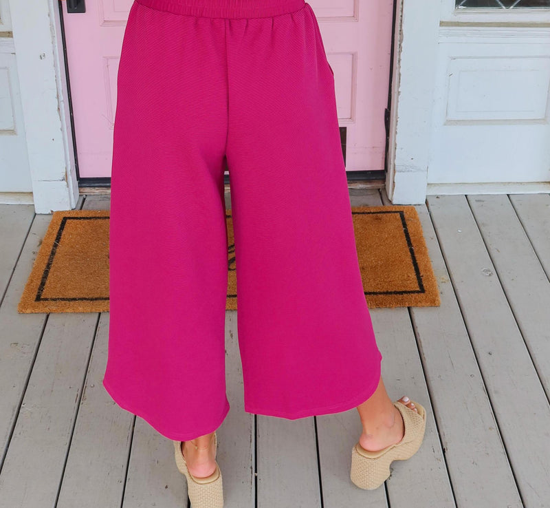 Margie Magenta Cropped Pants