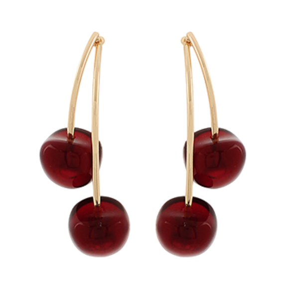 Layered Cherry Earrings