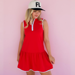 Ready To Relay Red Athletic Dress w Skort