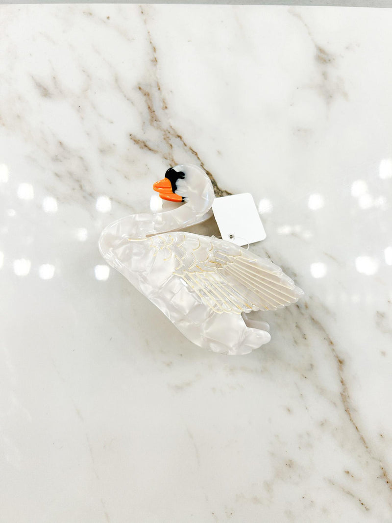 Swan Claw Hair Clip