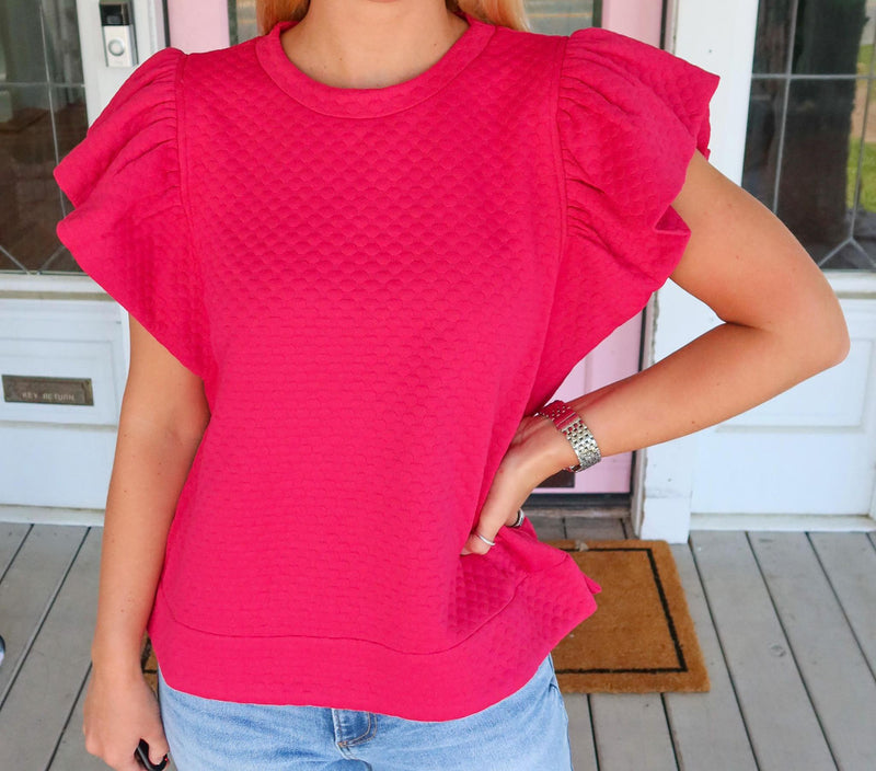 The Jody Top, Cranberry.