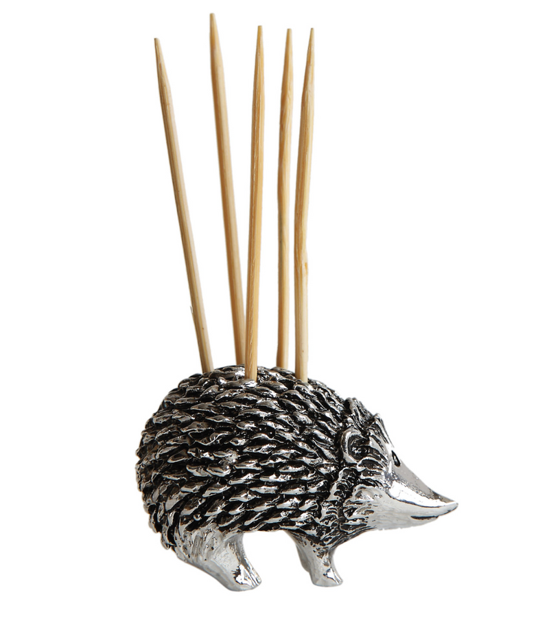 Pewter Hedgehog Toothpick Holder