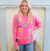 The Pink Ornament Sequin Sweater