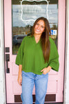 Everly Green Relaxed Top