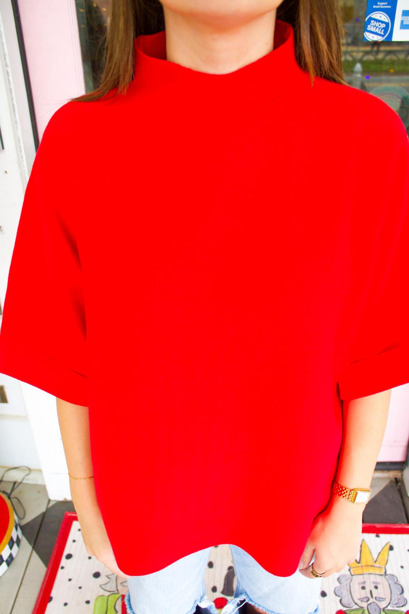 Red Betsey Sweater Top