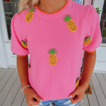 The Pineapple Embroidered Top