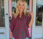 The Amanda Plaid Top, Magenta.