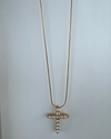 XL Diamond Cross Necklace. WATER RESISTANT + LIFETIME WARRANTY!!