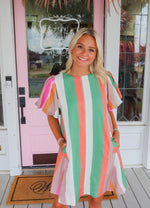 The Leah Striped Dress, Multi.